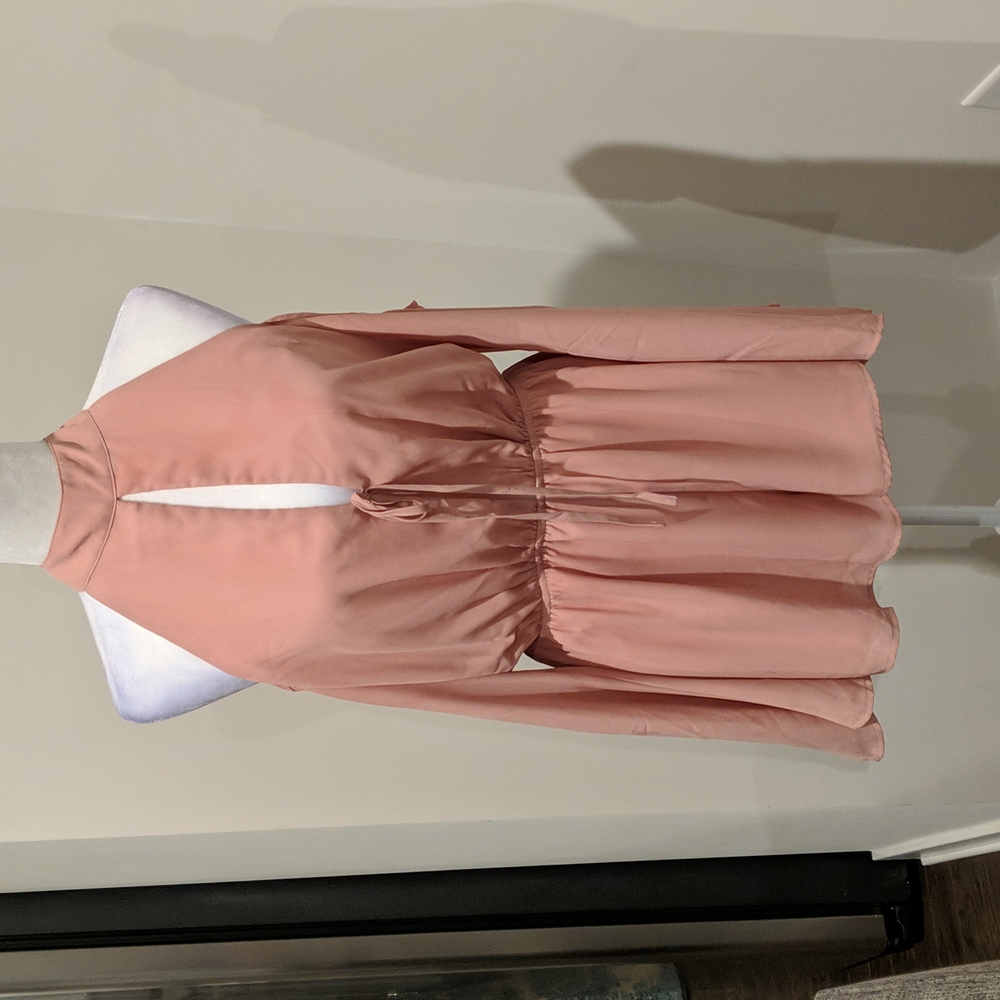 Tobi off the shoulder long sleeve romper